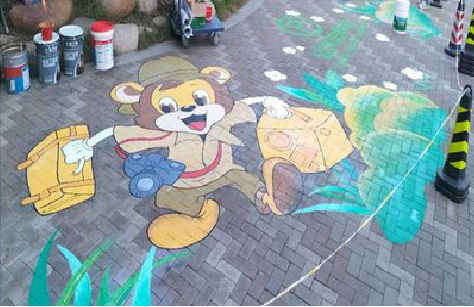 五峰夏季画地面彩绘会遇到的问题