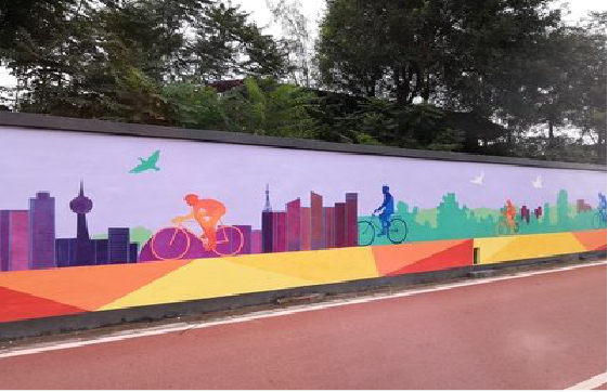 五峰墙体彩绘-围墙