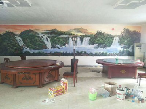 五峰墙绘-写实风景