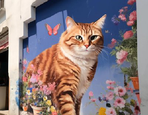 五峰自己绘制有个性的手绘墙