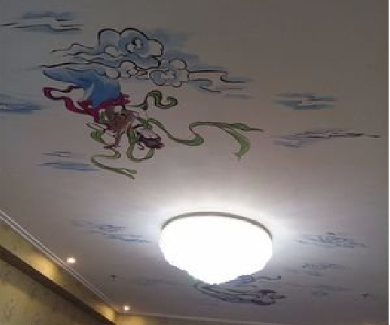 五峰如何快速绘制天花板上的手绘墙？