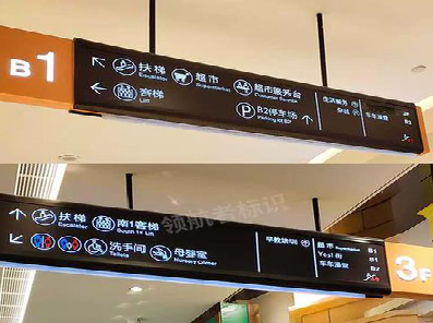 五峰如何通过商场标识牌引导客流分布？