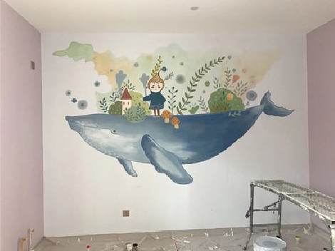 五峰手绘墙的特点及优势。